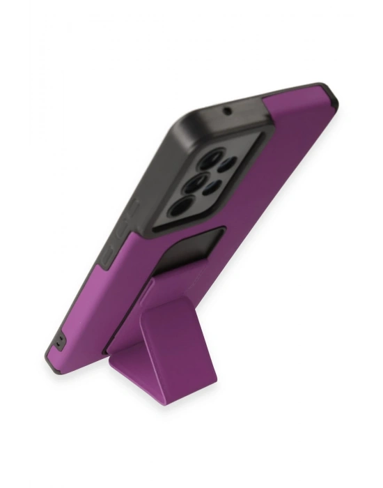 Newface Samsung Galaxy A53 5G Kılıf Mega Standlı Silikon - Mor