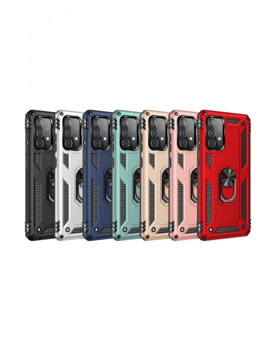 Newface Samsung Galaxy A53 5G Kılıf Sofya Yüzüklü Silikon Kapak - Rose