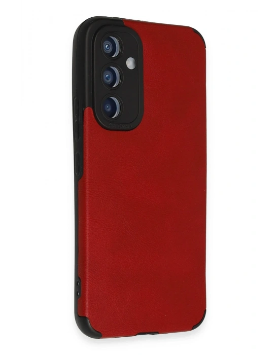Newface Samsung Galaxy A54 5G Kılıf Loop Deri Silikon - Kırmızı