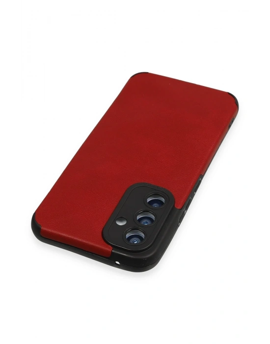 Newface Samsung Galaxy A54 5G Kılıf Loop Deri Silikon - Kırmızı