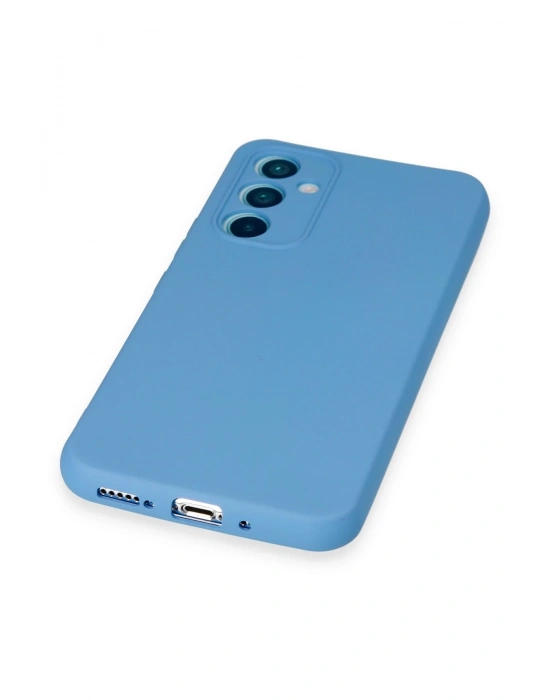 Newface Samsung Galaxy A54 5G Kılıf Nano içi Kadife Silikon - Mavi