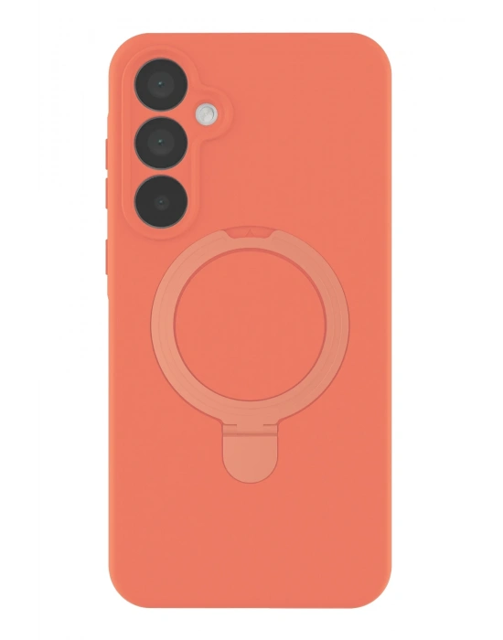 Newface Samsung Galaxy A55 5G Regal Magsafe Standlı Kapak - Turuncu