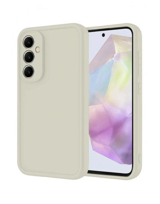 Newface Samsung Galaxy A56 Kılıf Viera Silikon - Krem