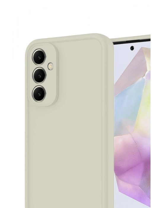 Newface Samsung Galaxy A56 Kılıf Viera Silikon - Krem