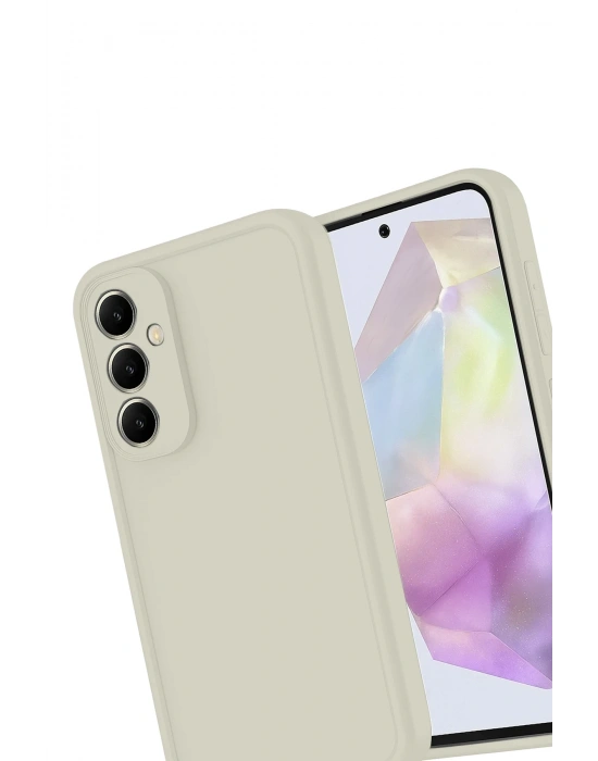 Newface Samsung Galaxy A56 Kılıf Viera Silikon - Krem