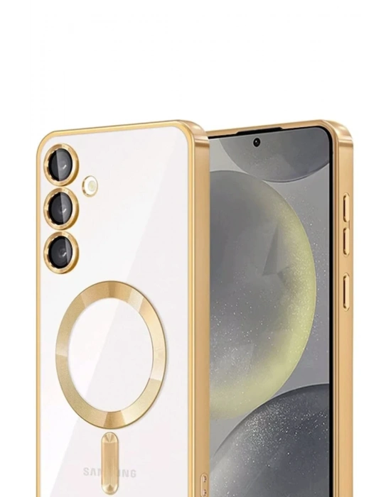 Newface Samsung Galaxy A56 Kross Magneticsafe Kapak - Gold