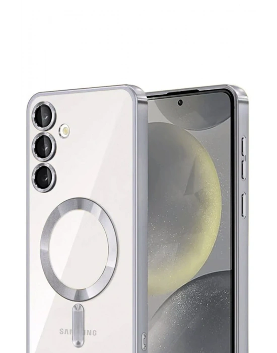 Newface Samsung Galaxy A56 Kross Magneticsafe Kapak - Gümüş