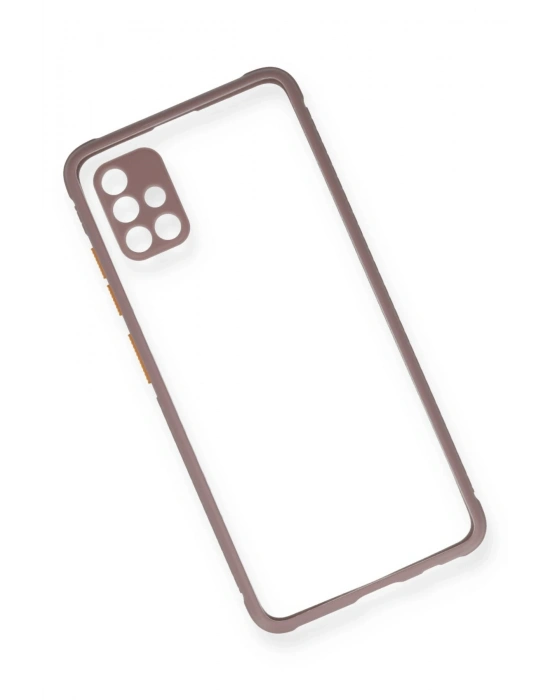 Newface Samsung Galaxy A71 Kılıf Miami Şeffaf Silikon - Açık Mor