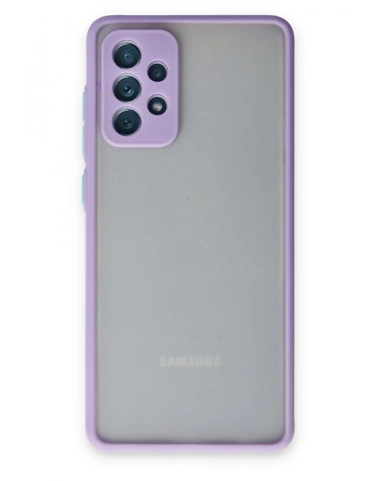 Newface Samsung Galaxy A72 Kılıf Montreal Silikon Kapak - Mor