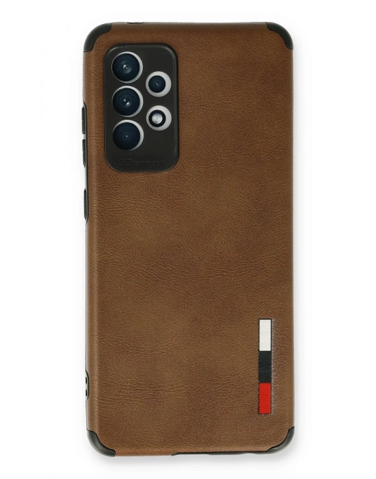 Newface Samsung Galaxy A73 5G Kılıf Loop Deri Silikon - Kahverengi