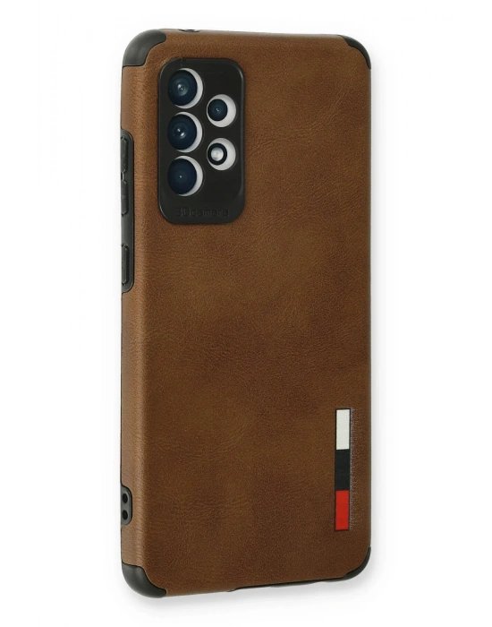 Newface Samsung Galaxy A73 5G Kılıf Loop Deri Silikon - Kahverengi