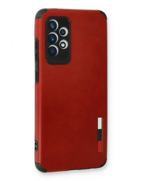 Newface Samsung Galaxy A73 5G Kılıf Loop Deri Silikon - Kırmızı