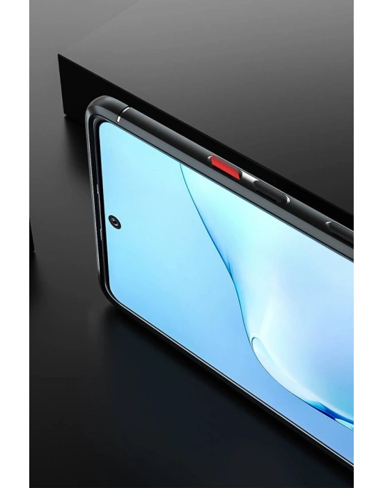 Newface Samsung Galaxy A91 / S10 Lite Kılıf Range Yüzüklü Silikon - Mavi