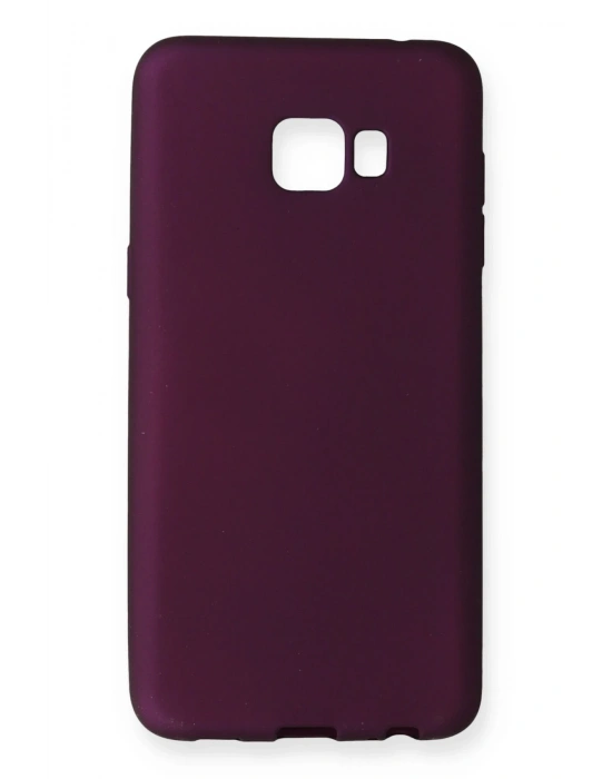 Newface Samsung Galaxy C7 Pro Kılıf First Silikon - Mürdüm
