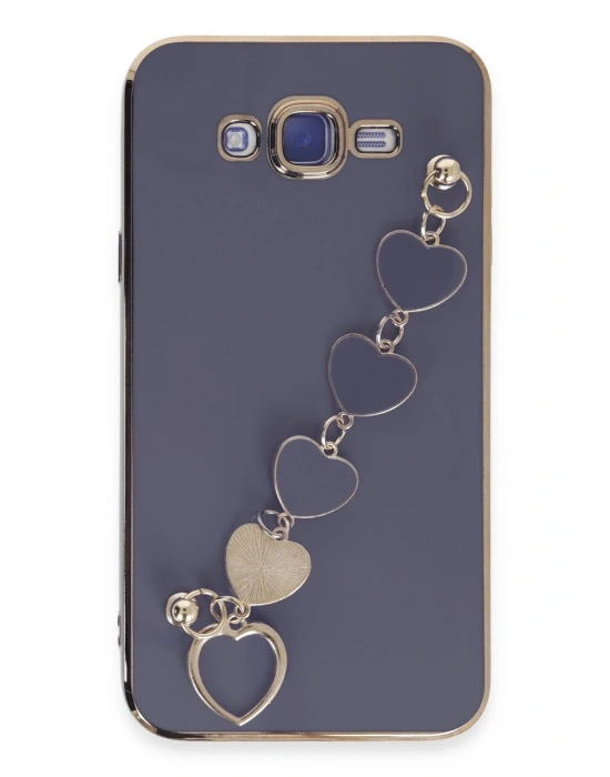 Newface Samsung Galaxy J7 Kılıf Esila Silikon - Gri