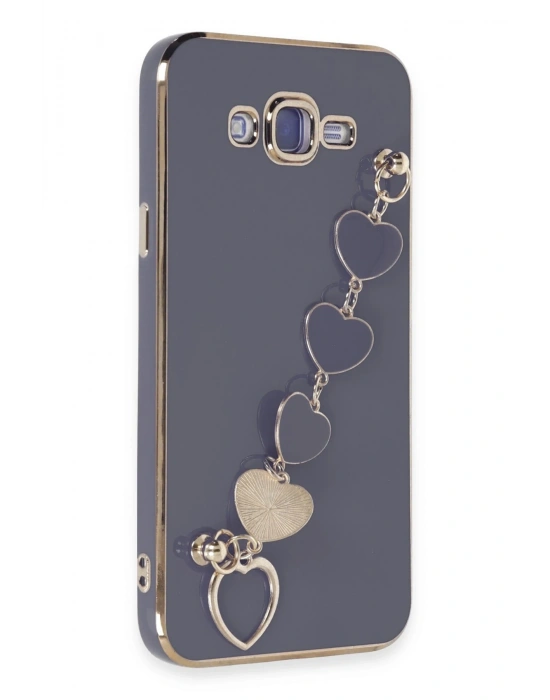 Newface Samsung Galaxy J7 Kılıf Esila Silikon - Gri