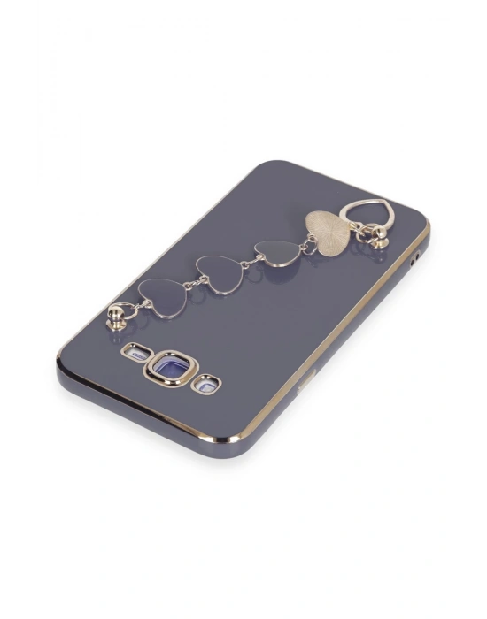 Newface Samsung Galaxy J7 Kılıf Esila Silikon - Gri