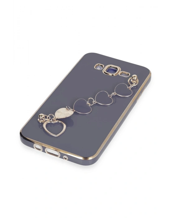 Newface Samsung Galaxy J7 Kılıf Esila Silikon - Gri