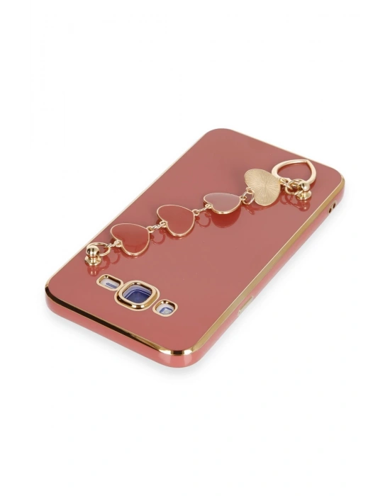 Newface Samsung Galaxy J7 Kılıf Esila Silikon - Kırmızı