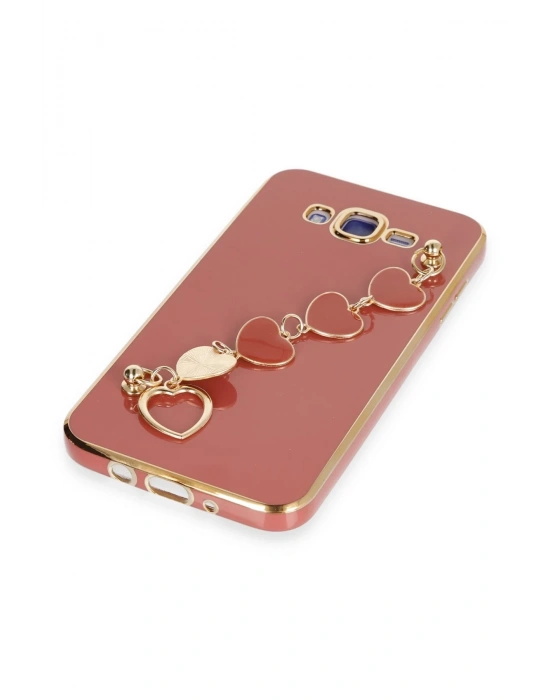 Newface Samsung Galaxy J7 Kılıf Esila Silikon - Kırmızı