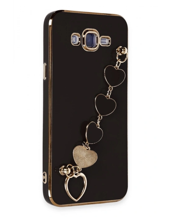 Newface Samsung Galaxy J7 Kılıf Esila Silikon - Siyah