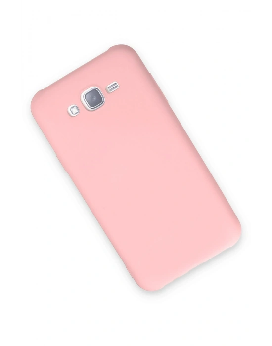 Newface Samsung Galaxy J7 Kılıf Nano içi Kadife Silikon - Pudra