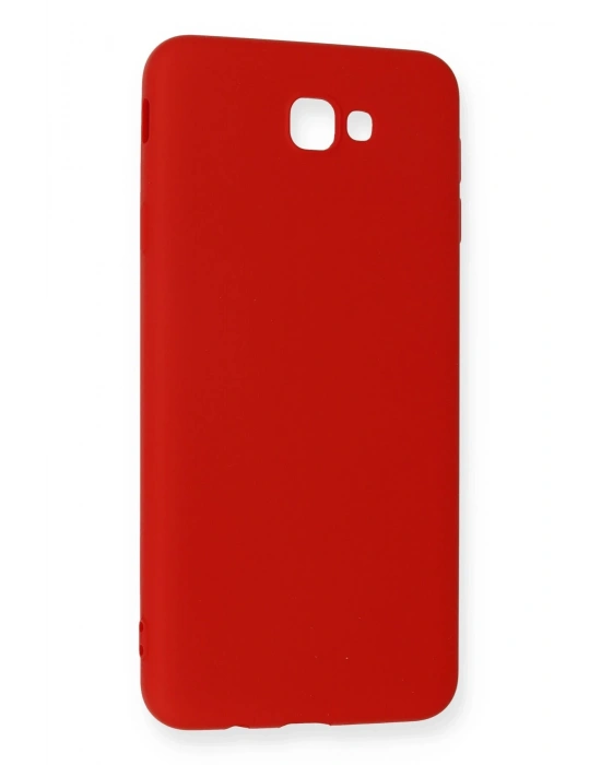 Newface Samsung Galaxy J7 Prime Kılıf Nano içi Kadife Silikon - Kırmızı