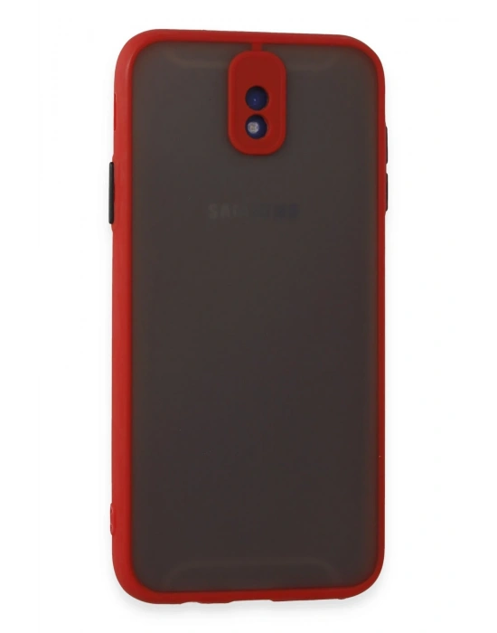 Newface Samsung Galaxy J7 Pro / J730 Kılıf Montreal Silikon Kapak - Kırmızı
