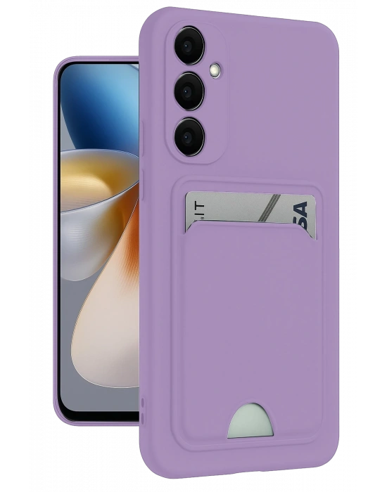 Newface Samsung Galaxy M15 Kelvin Kartvizitli Silikon - Lila