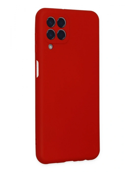 Newface Samsung Galaxy M33 Kılıf Nano içi Kadife Silikon - Kırmızı