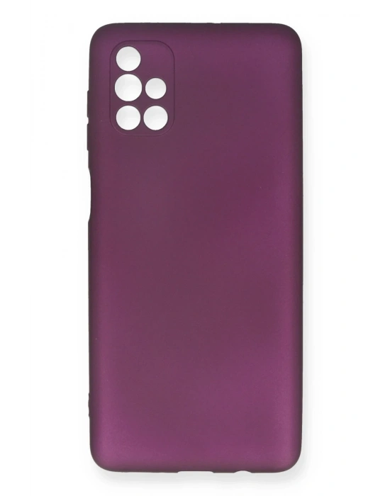 Newface Samsung Galaxy M51 Kılıf First Silikon - Mürdüm