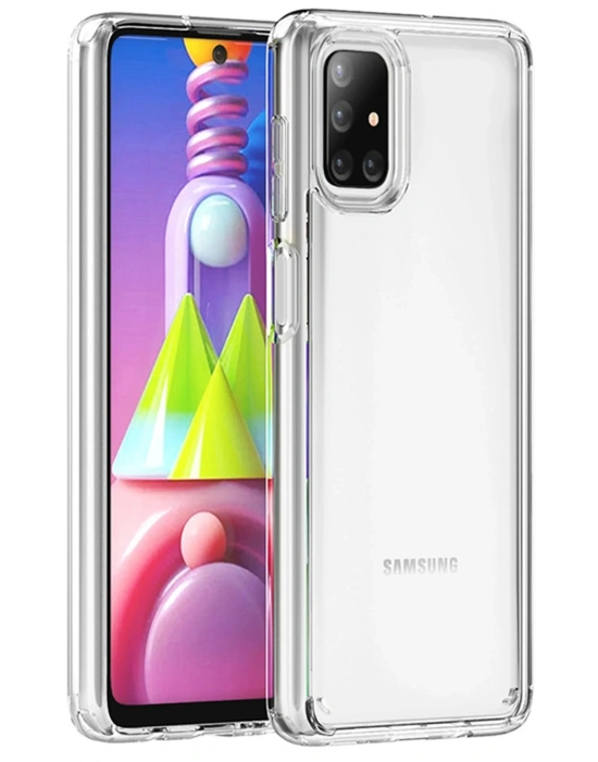 Newface Samsung Galaxy M51 Kılıf Lüx Şeffaf Silikon