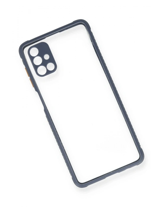 Newface Samsung Galaxy M51 Kılıf Miami Şeffaf Silikon - Gri