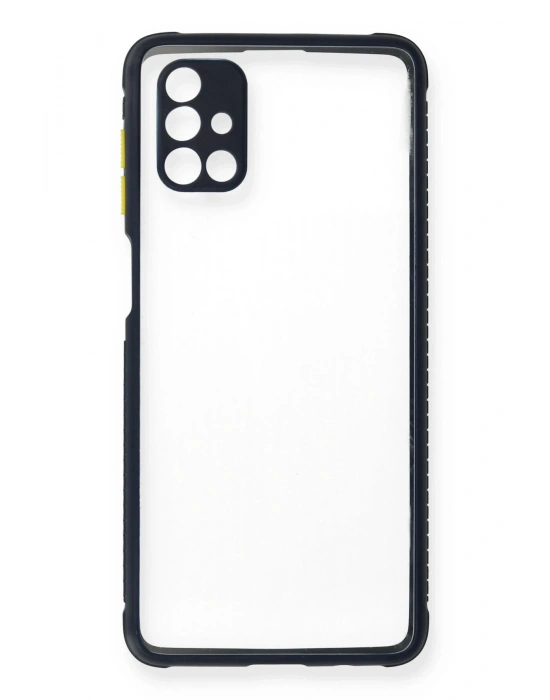 Newface Samsung Galaxy M51 Kılıf Miami Şeffaf Silikon - Lacivert