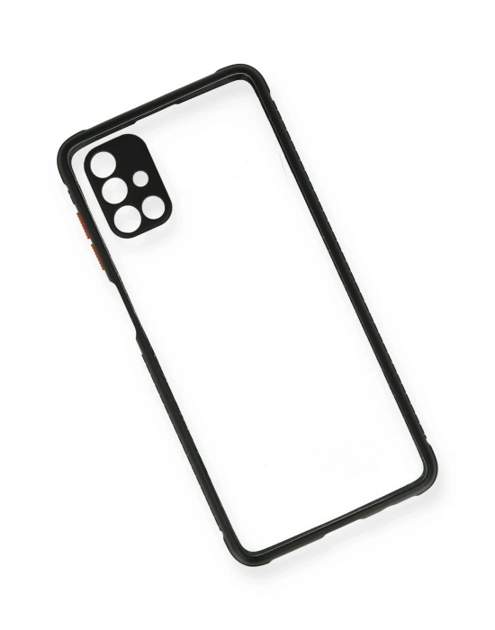 Newface Samsung Galaxy M51 Kılıf Miami Şeffaf Silikon - Siyah