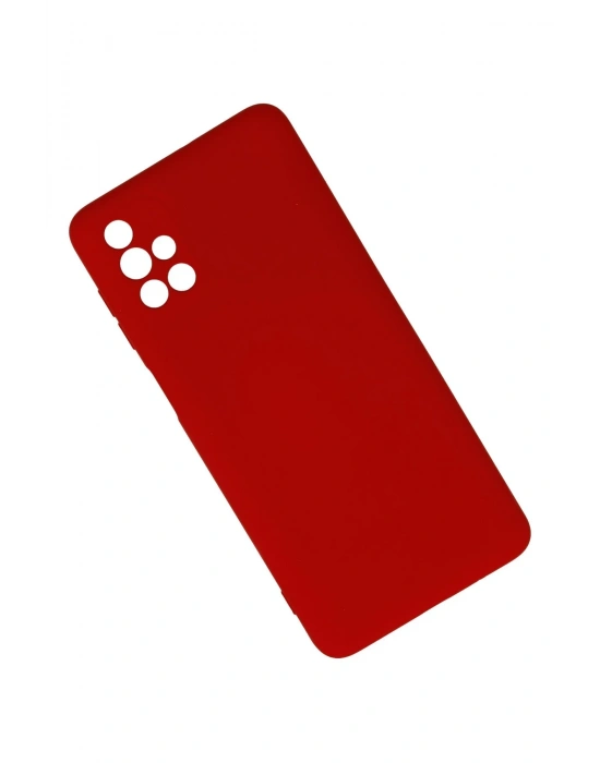 Newface Samsung Galaxy M51 Kılıf Nano içi Kadife Silikon - Kırmızı