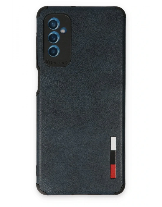 Newface Samsung Galaxy M52 5G Kılıf Loop Deri Silikon - Lacivert