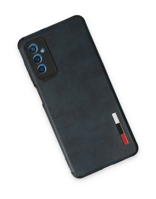 Newface Samsung Galaxy M52 5G Kılıf Loop Deri Silikon - Lacivert