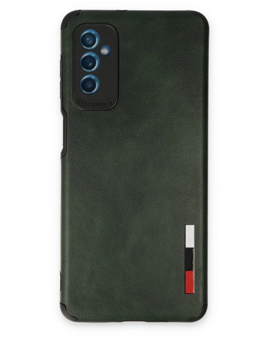 Newface Samsung Galaxy M52 5G Kılıf Loop Deri Silikon - Yeşil