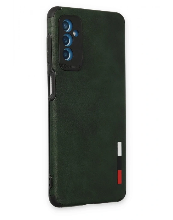 Newface Samsung Galaxy M52 5G Kılıf Loop Deri Silikon - Yeşil