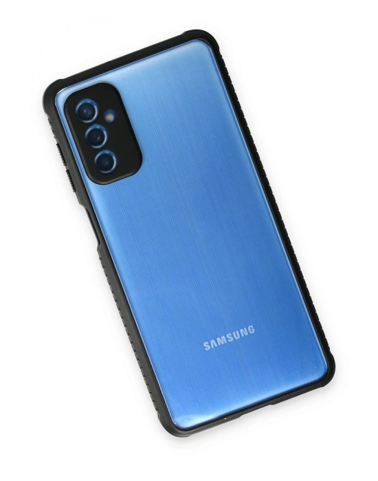 Newface Samsung Galaxy M52 5G Kılıf Miami Şeffaf Silikon - Siyah
