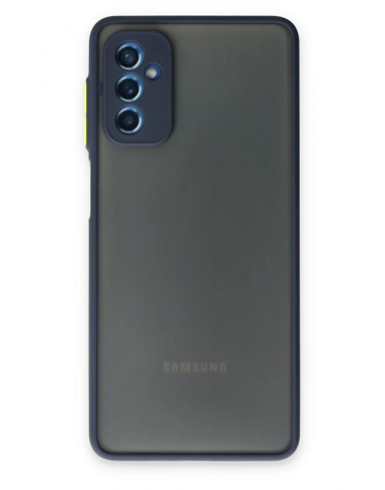 Newface Samsung Galaxy M52 5G Kılıf Montreal Silikon Kapak - Lacivert