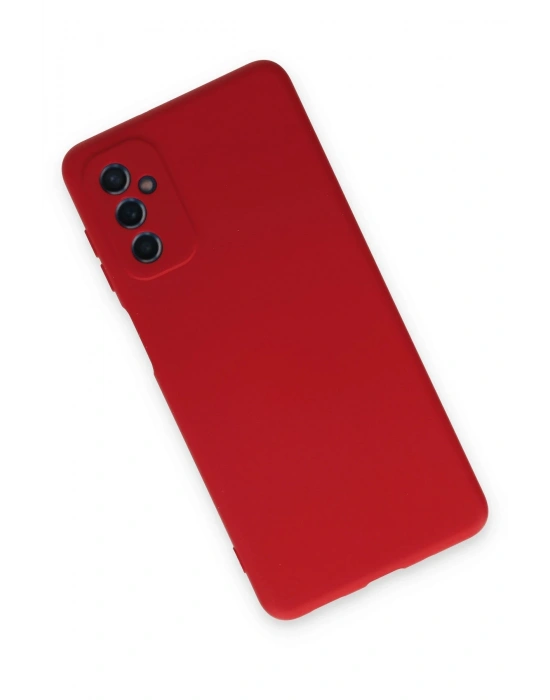 Newface Samsung Galaxy M52 5G Kılıf Nano içi Kadife Silikon - Kırmızı