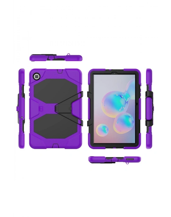 Newface Samsung Galaxy P610 Tab S6 Lite 10.4 Kılıf Griffin Tablet Kapak - Mor