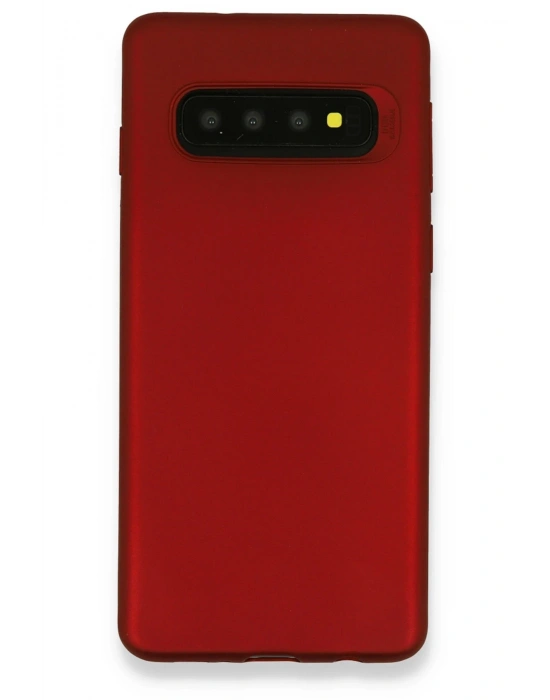 Newface Samsung Galaxy S10 Plus Kılıf First Silikon - Bordo