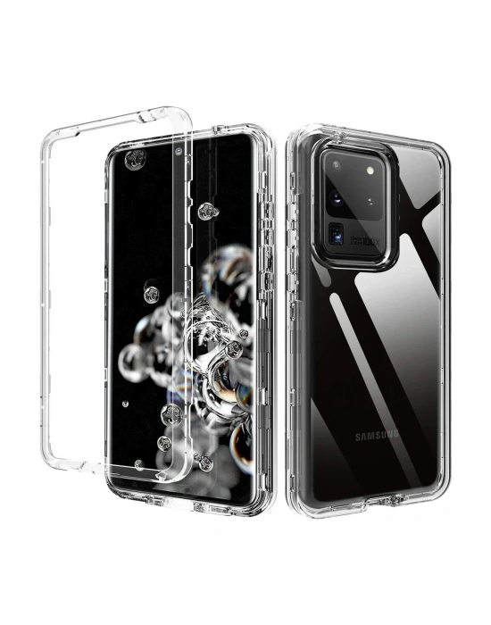 Newface Samsung Galaxy S20 Plus Kılıf Lüx Şeffaf Silikon