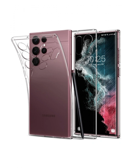 Newface Samsung Galaxy S22 Ultra Kılıf Lüx Şeffaf Silikon