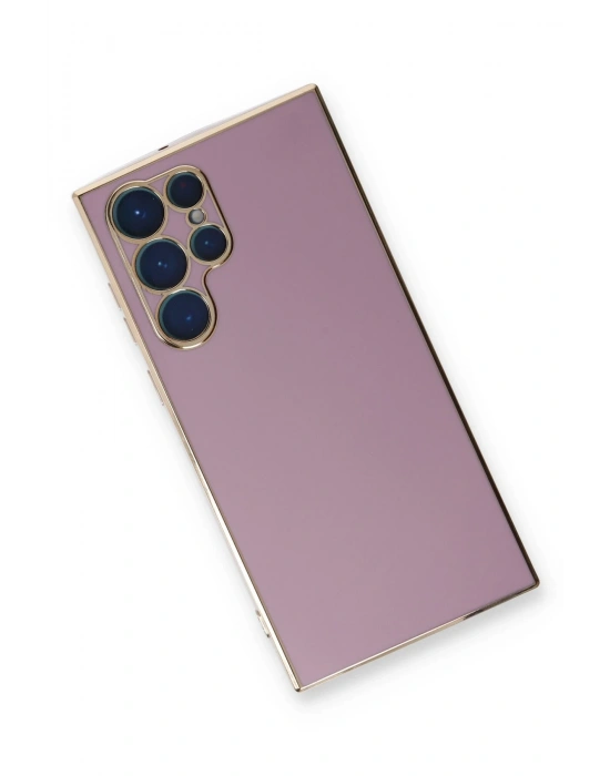 Newface Samsung Galaxy S22 Ultra Kılıf Volet Silikon - Mor