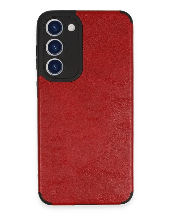 Newface Samsung Galaxy S23 Kılıf Loop Deri Silikon - Kırmızı