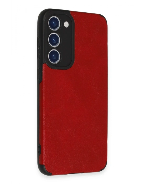 Newface Samsung Galaxy S23 Kılıf Loop Deri Silikon - Kırmızı
